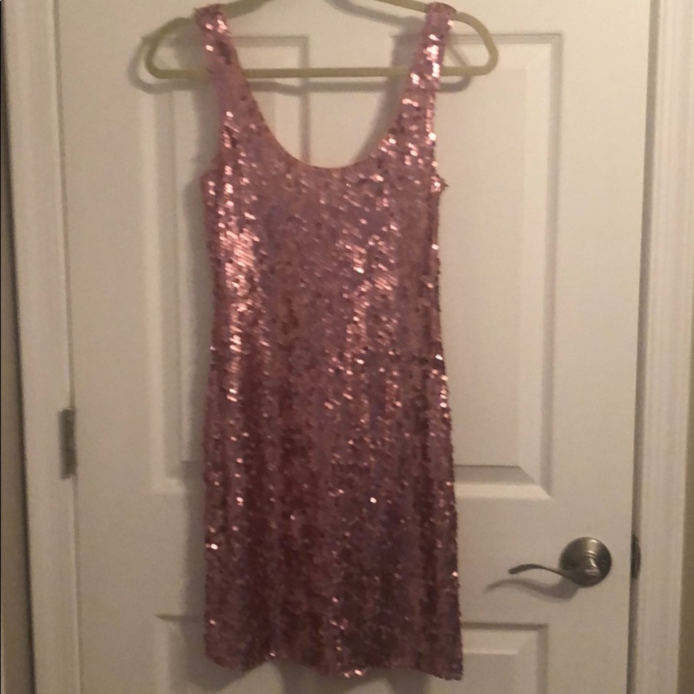 Pink sequin dress